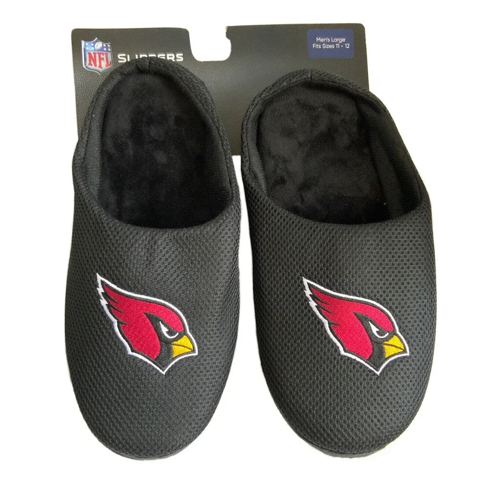 Foco NHL Slippers Arizona Cardinals Logo Mesh Slides Black 11 - 12